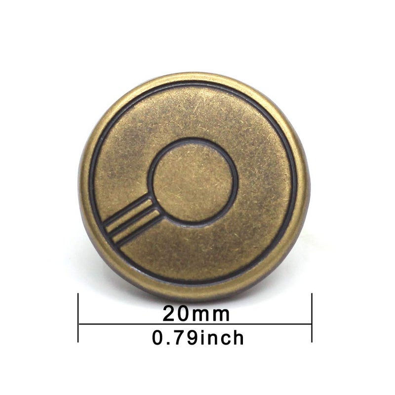 Enosea 12 Sets Brass Jean Tack Buttons Replacement No Sew Metal Buttons - Image 2